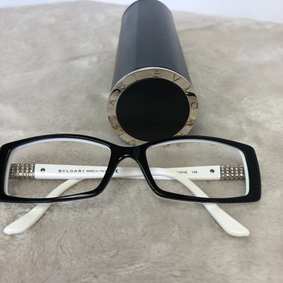 Bvlgari Eyeglasses BV 4039B 5005 Black On White 52-15-135 FRAMES ONLY - Picture 2 of 14